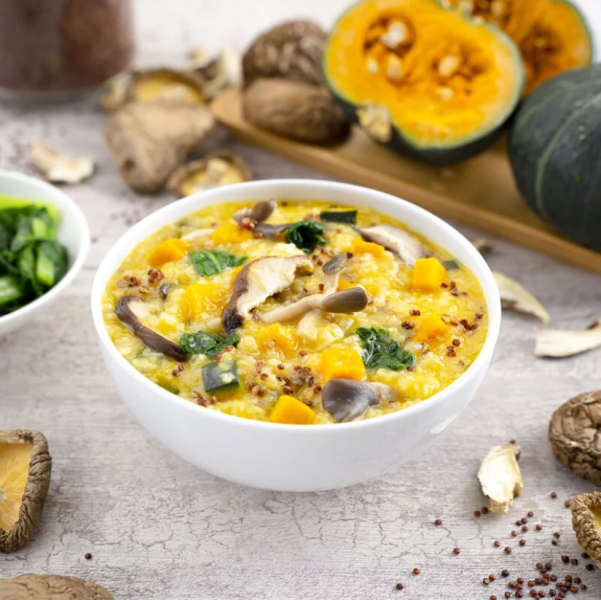 【冷凍】蘭田蔬食/玉膳蕈菇南瓜粥(植物五辛素含蛋)/400g 蘭田,南瓜粥