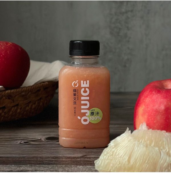 (冷藏)OJUICE/冷壓鮮榨蘋果文旦綜合果汁/300ml OJUICE,紅文旦,大白柚,蘋果,維生素C,膳食纖維