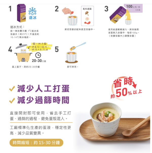 【冷凍】勤億蛋品/殺菌茶碗蒸液蛋/970g±1% 勤億,茶碗蒸,液蛋
