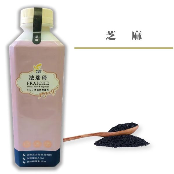 (冷藏)法瑞琦/芝麻植物優格飲/980±15g 植物優格,法瑞琦,大豆,全素,GABA,芝麻