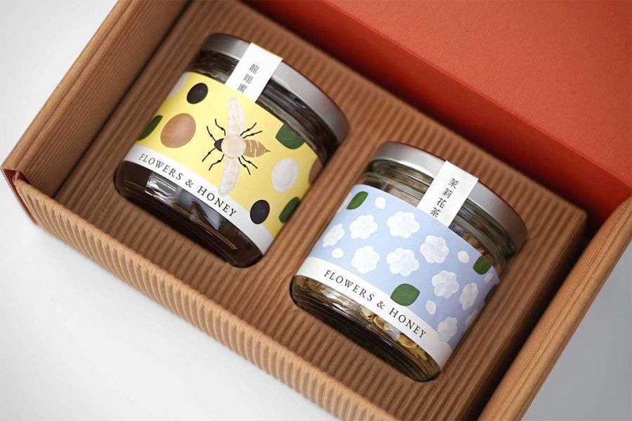 上下游/花蜜相生禮盒/茉莉花茶7克+龍眼蜂蜜240克 上下游,龍眼蜜,茉莉花