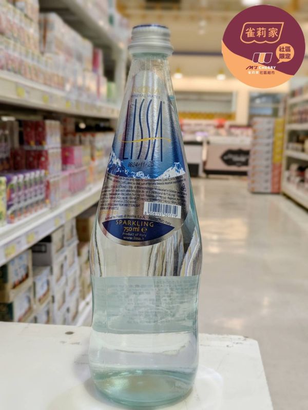 義大利Lissa麗莎/氣泡礦泉水/玻璃瓶級/750ml*組(6瓶) 義大利,Lissa,玻璃瓶,礦泉水,氣泡水