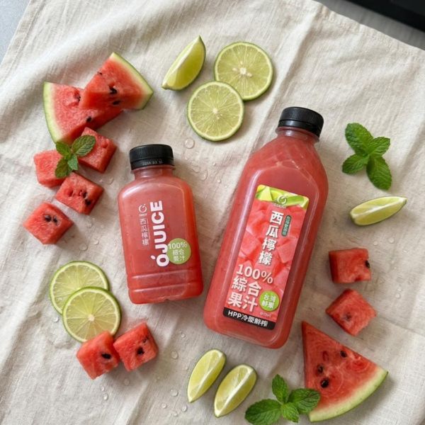 (冷藏)OJUICE/冷壓鮮榨西瓜檸檬綜合果汁/870ml OJUICE,西瓜,檸檬,維生素C,膳食纖維