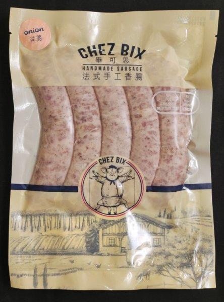【冷凍】Chez Bix畢可思/法式手工香腸/洋蔥/80g*5 Chez Bix畢可思,法式手工香腸