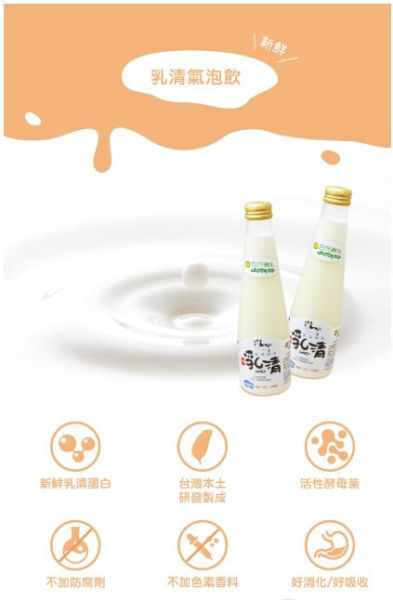 (冷藏)四方/乳清氣泡飲/250ml 四方,乳清蛋白