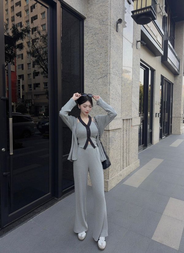 高級慵懶·小香滾邊三件套 