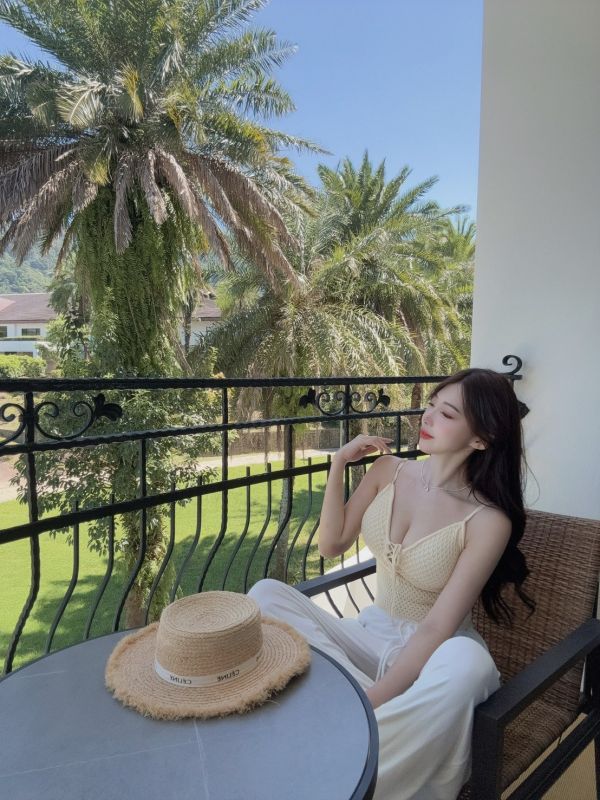 羅馬假日·馬卡龍鉤織背心 