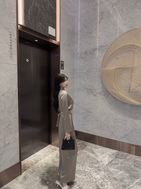 輕奢御姐·緞面西裝套裝 