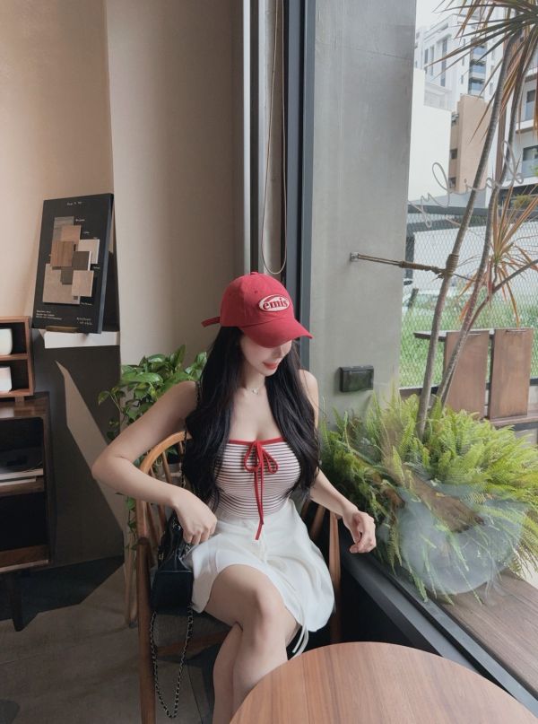 起士蛋糕·平口綁帶Bra top 