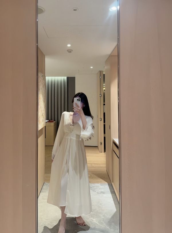 財閥大女主·長版睡袍套裝 