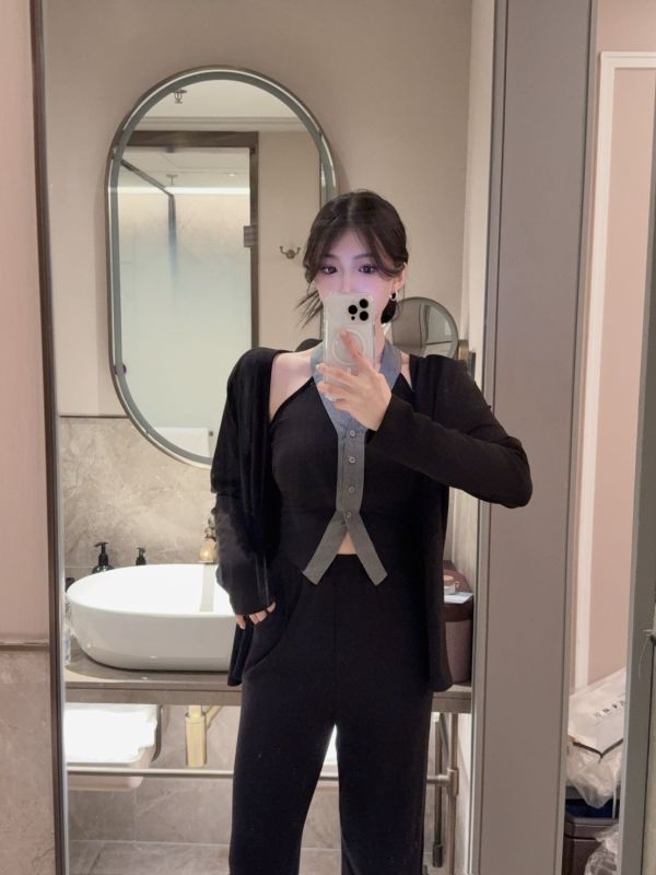 高級慵懶·小香滾邊三件套 