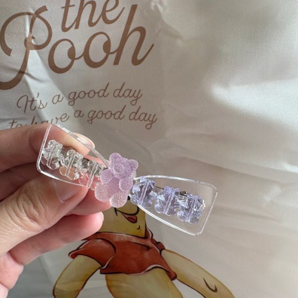 熊熊軟糖透明自動夾 韓國飾品
韓國耳環
耳環
髮飾
手鍊
戒指
三麗鷗代購
飾品店
韓國
