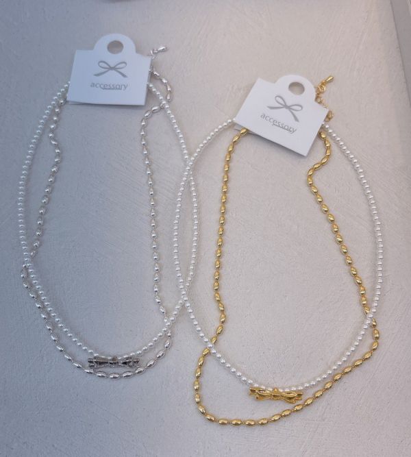 珍珠金屬蝴蝶結雙層項鍊 韓國飾品
韓國耳環
耳環
髮飾
手鍊
戒指
純銀飾品
珍珠耳環
三麗鷗代購
飾品店
珍珠金屬蝴蝶結雙層項鍊