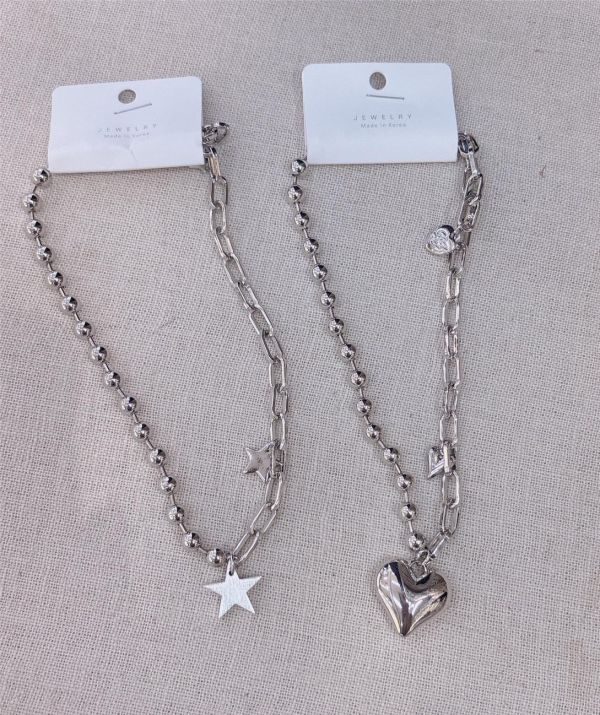 個性星星愛心項鍊2款 歐美系金屬簍空Ｔ扣項鍊
個性星星愛心項鍊2款
韓國飾品
韓國耳環
耳環
髮飾
手鍊
戒指
純銀飾品
珍珠耳環
三麗鷗代購
飾品店