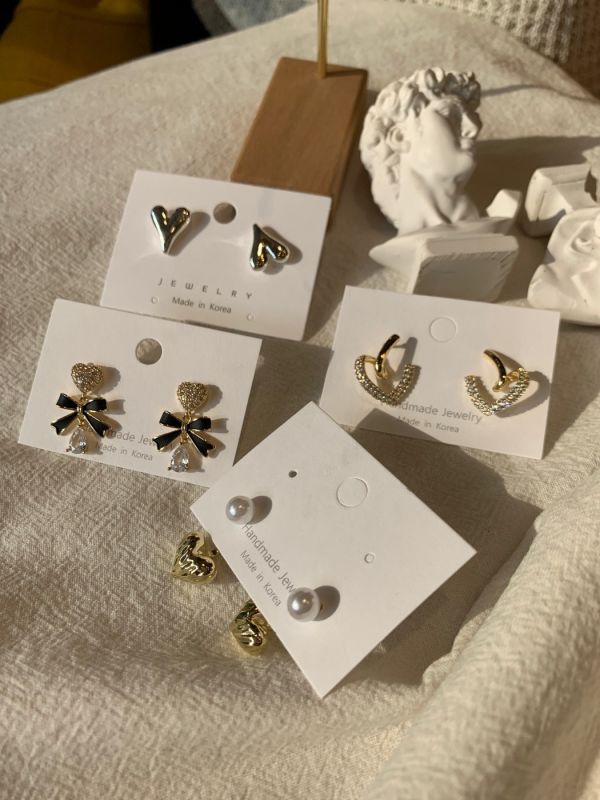 立體愛心鑽耳環 立體愛心鑽耳環