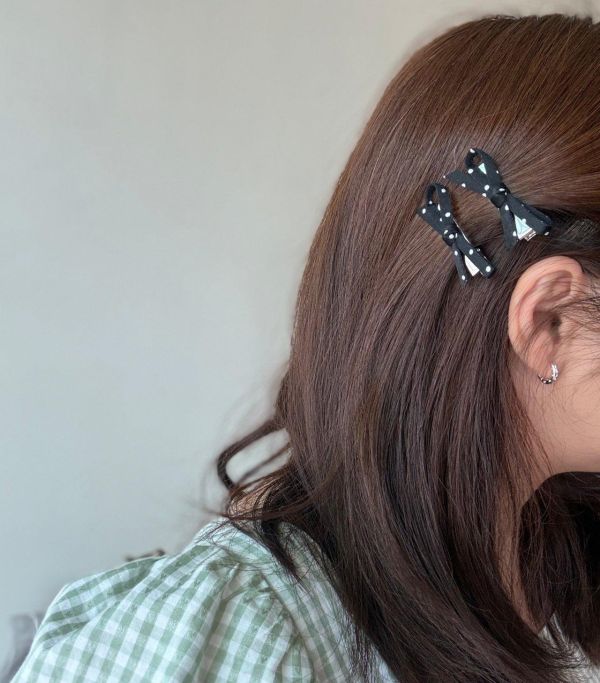 MINI點點蝴蝶結髮夾組 黑色點點蝴蝶結三角ＢＢ髮夾組
耳環
髮飾
手鍊
戒指
純銀飾品
珍珠耳環
三麗鷗代購
飾品店