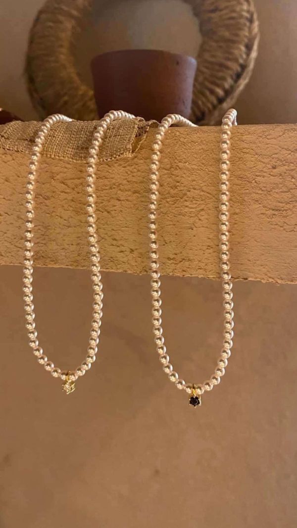 925純銀單鑽珍珠項鏈 