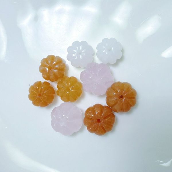 【歐洛菈】手做DIY南瓜珠-粉嫩組 水晶,礦石,晶礦,水晶手鐲,手鐲,水晶手串,手串,脈輪,磁場,療癒,淨化,紫水晶,粉晶,櫻花瑪瑙,草莓晶