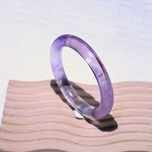 智慧之石│紫水晶│圓骨鐲-57.4m 紫水晶手鐲,紫水晶手環,天然紫水晶,水晶手鐲,能量手鐲,智慧之石,療癒水晶,靜心飾品,原礦水晶,歐洛菈,水晶能量