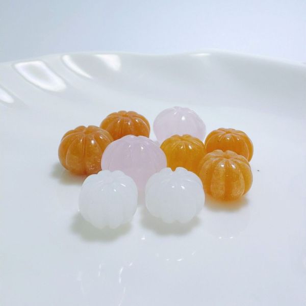 【歐洛菈】手做DIY南瓜珠-粉嫩組 水晶,礦石,晶礦,水晶手鐲,手鐲,水晶手串,手串,脈輪,磁場,療癒,淨化,紫水晶,粉晶,櫻花瑪瑙,草莓晶