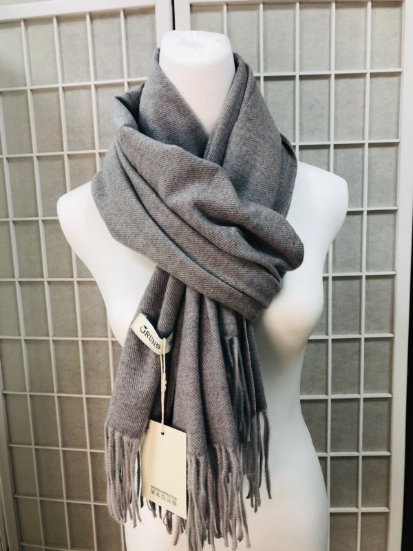 仿羊毛針織無印風素色圍巾(一組3條) 