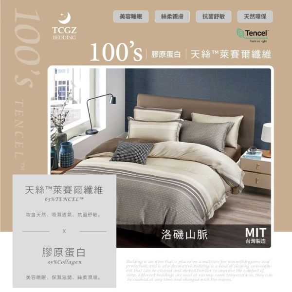 100支天絲&膠原蛋白纖維四件組 