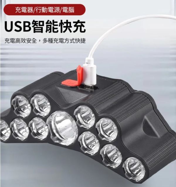 11光源LED強光遠射頭燈(一組2入) 