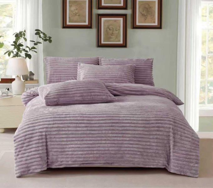 頂級兔毛絨床包四件組 