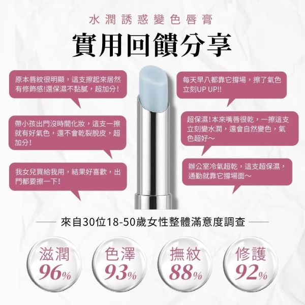 華寶生醫-水潤誘惑變色唇膏(一組2支) 