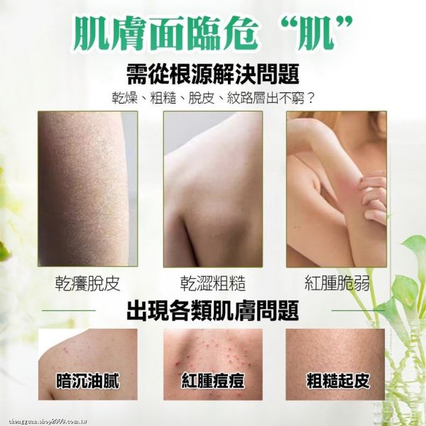 Moln艾草潤膚沐浴露(一組3瓶) 