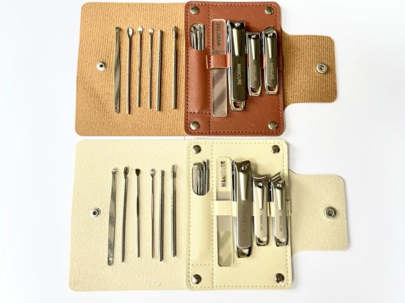 德系剪甲+耳勺清潔多用途皮革套組(一組3套) 