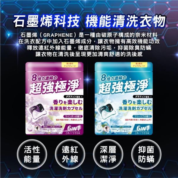 石墨烯黑科技洗衣膠囊(一組6包) 