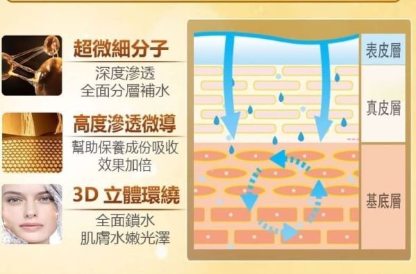 金箔超微導全效黑面膜10片 
