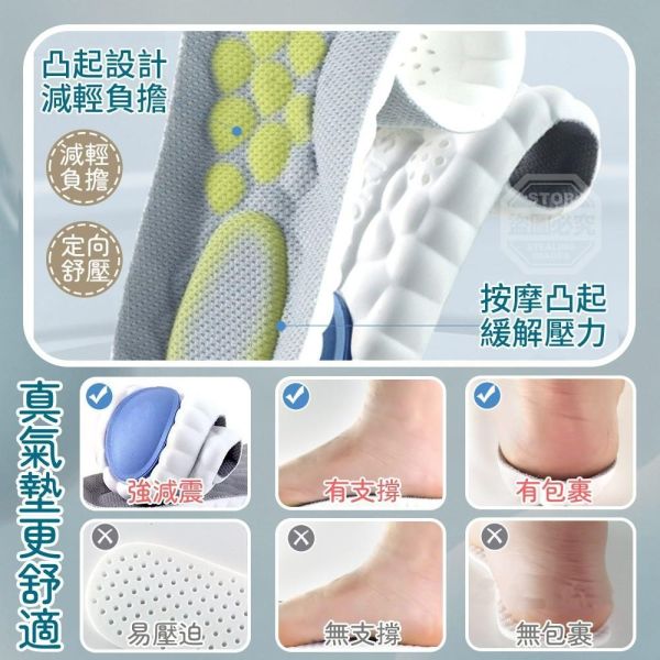 超軟彈透氣減震氣墊鞋墊(一組5雙) 