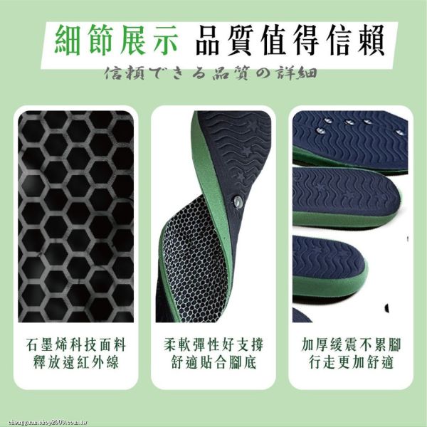 安德森保羅-石墨烯艾草磁石鞋墊 