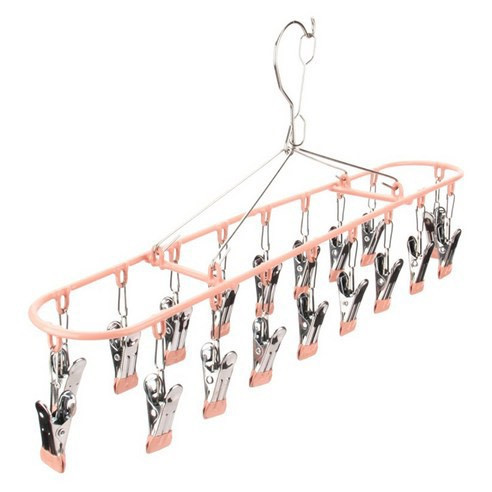 不鏽鋼防風曬衣夾衣架(一組6入) 