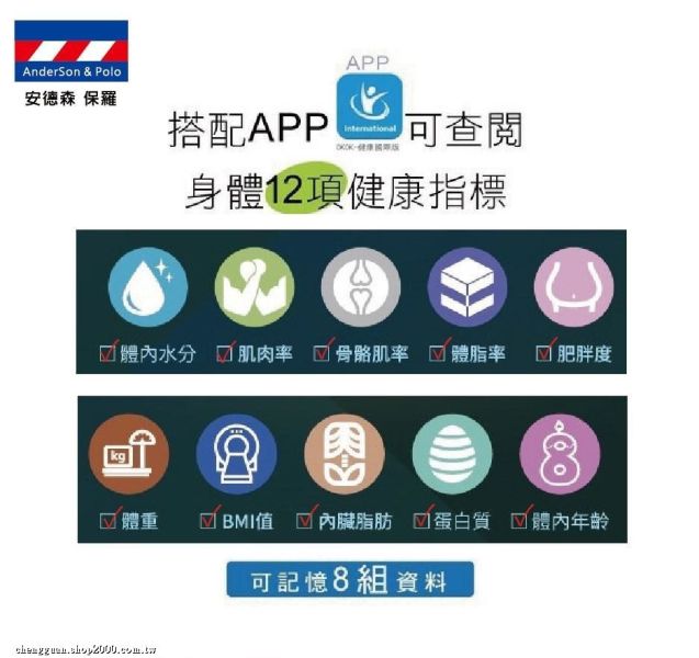 藍芽智慧健康管理體重計 