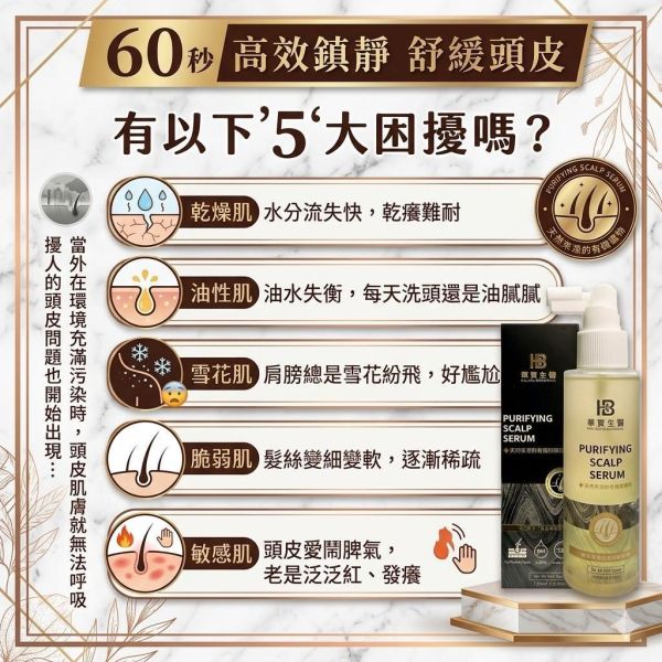 華寶生醫-微生態淨化頭皮精華液(一組2瓶) 