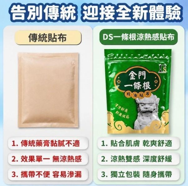 DS一條根涼熱感貼布(一組5包) 