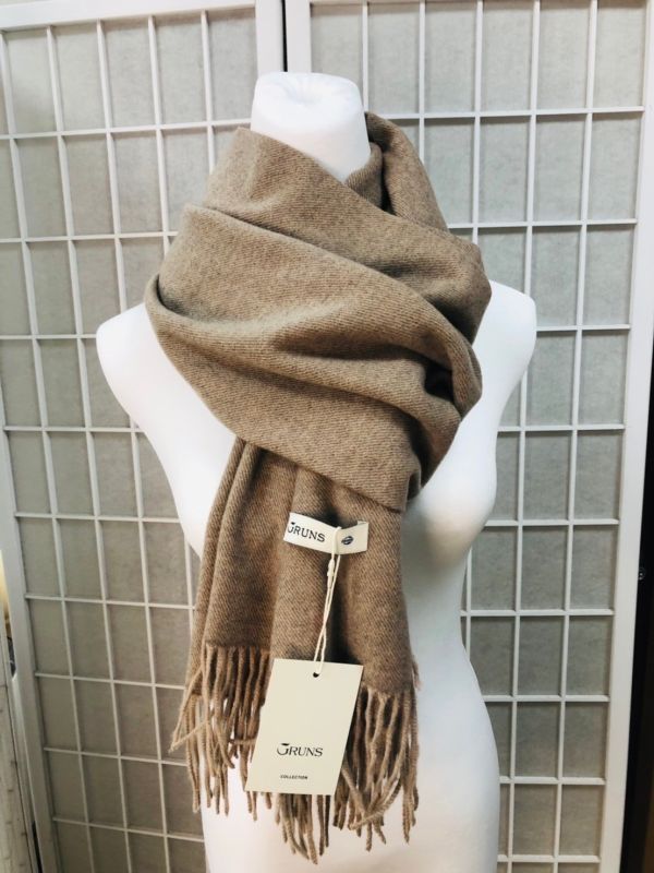 仿羊毛針織無印風素色圍巾(一組3條) 