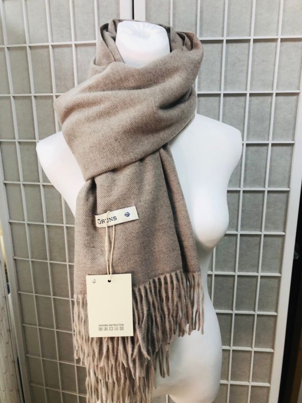 仿羊毛針織無印風素色圍巾(一組3條) 