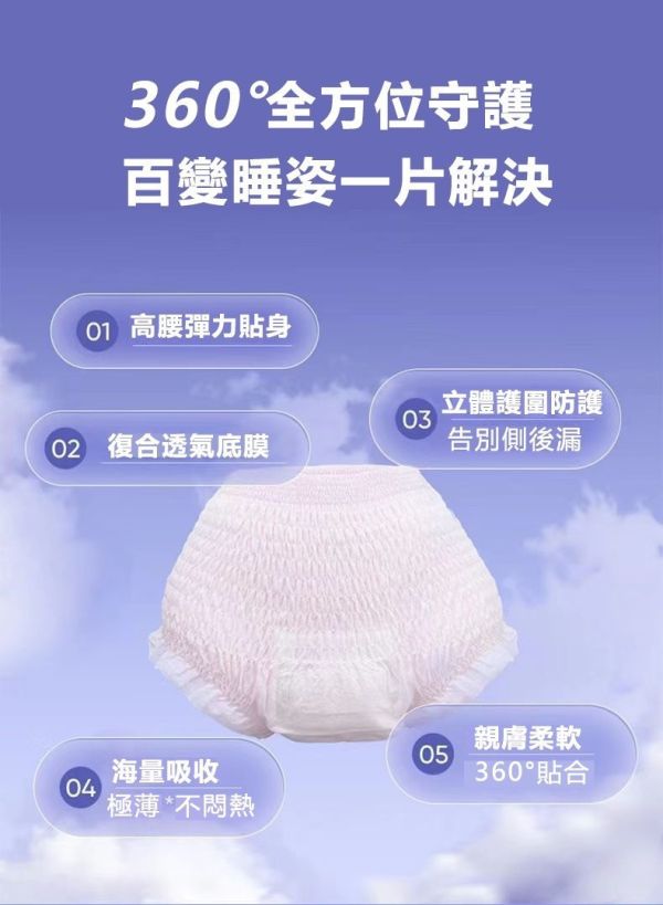 鐵桃者草本抑菌涼感安心褲(一組18片) 