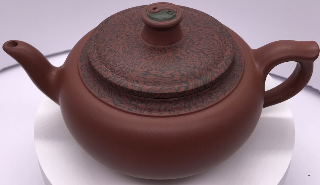 2012年絞泥太極如意壺(絞泥)(作者:惠自強) 