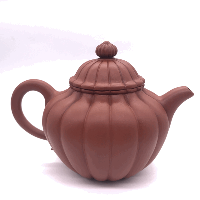 菊罐(紅泥)茶壺 