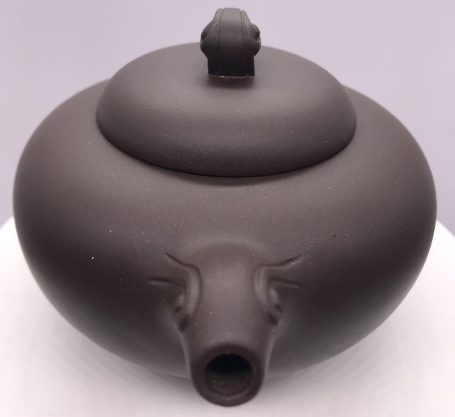 1985年圓如意壺(紫砂)(作者:輝益萍)(白標廠壺) 