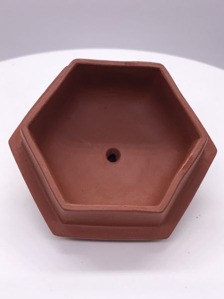 近代(朱泥)六方壺 