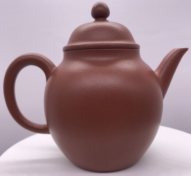 1990年仿古甕型茶壺(朱泥)(作者:福享真造) 