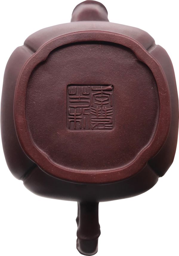 1985年四方玉竹壺(作者:李慧芳)(紫砂) 