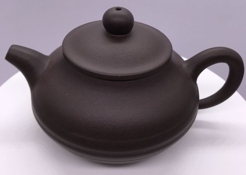 1990年紫砂圓扁壺(作者:徐開玉(技術使)) 