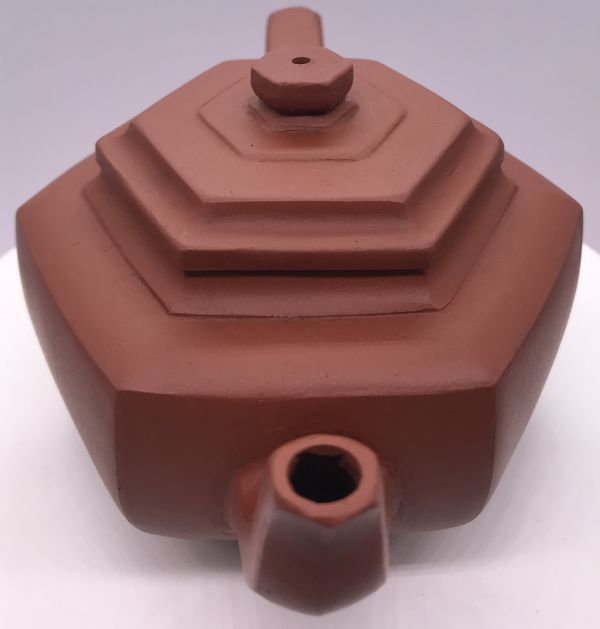 1980年(紅土)六方如意壺(作者:周桂珍) 